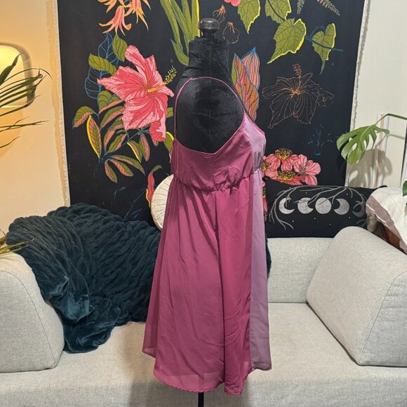 Urban Outfitters Sparkle & Fade Empire Mini Slip Dress, Pink/Rose, Large - Picture 2 of 13